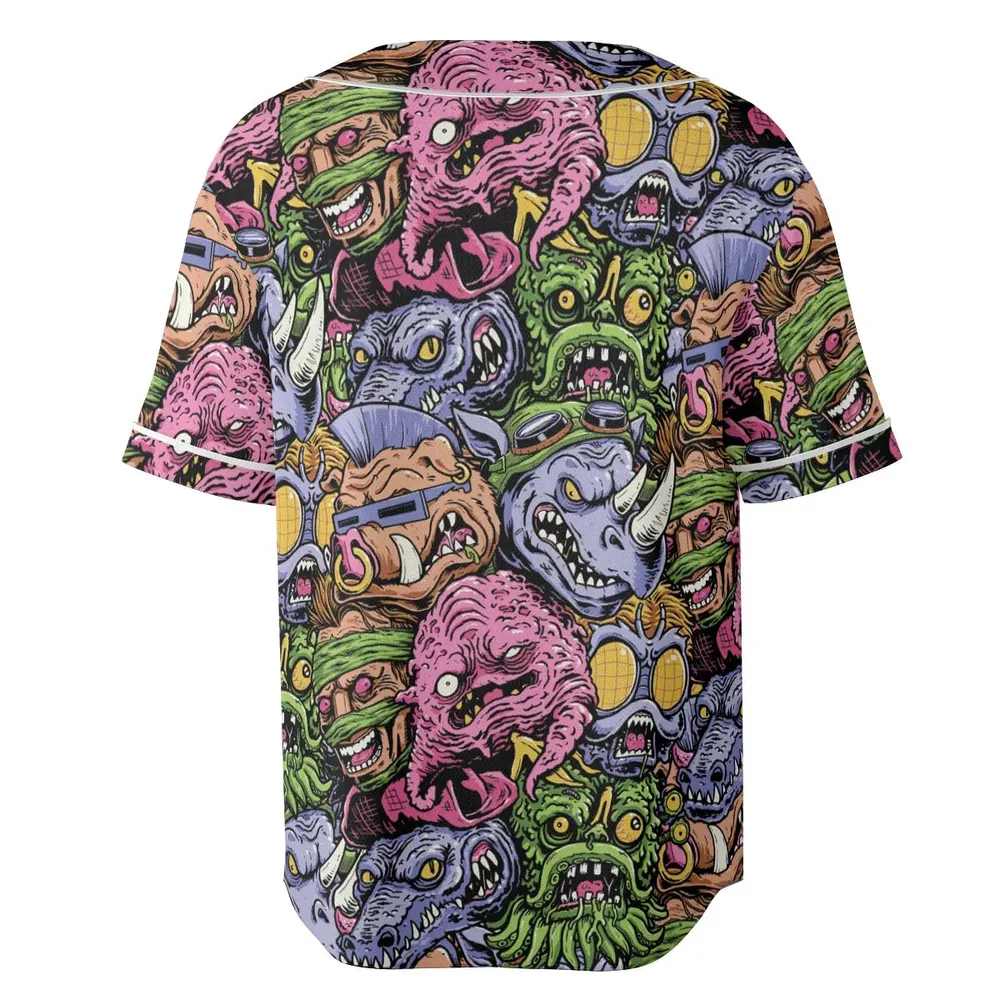 Nostalgic Villains Teenage Mutant Ninja Turtles Unisex Baseball Jersey - 4