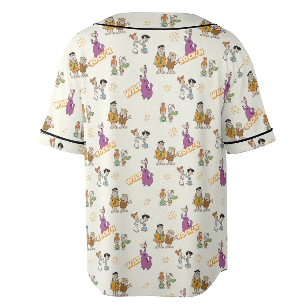 Rock'n The Flintstones Unisex Baseball Jersey - 4