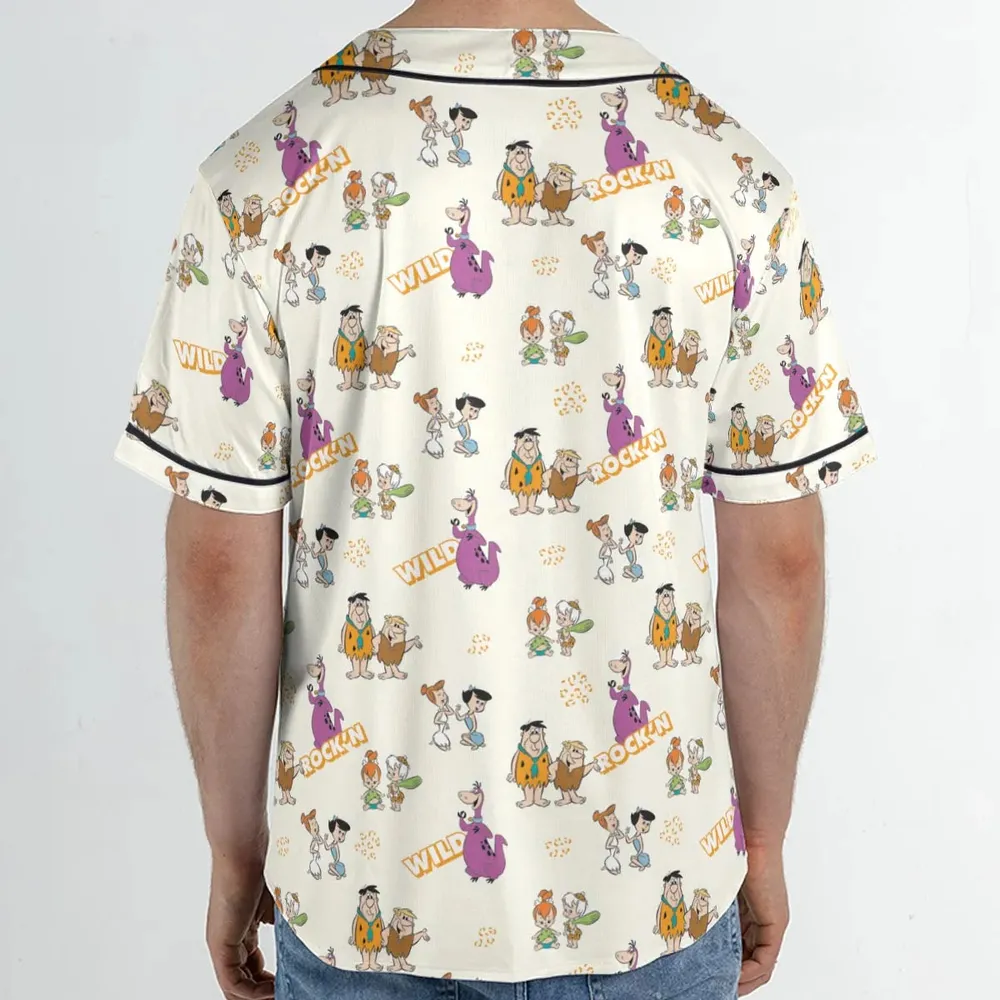 Rock'n The Flintstones Unisex Baseball Jersey - 2