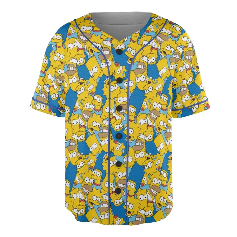 Head Toss The Simpson Characters Unisex Baseball Jersey - 3