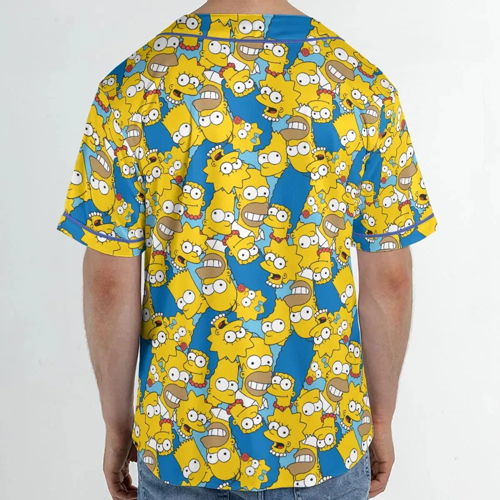 Head Toss The Simpson Characters Unisex Baseball Jersey - 2