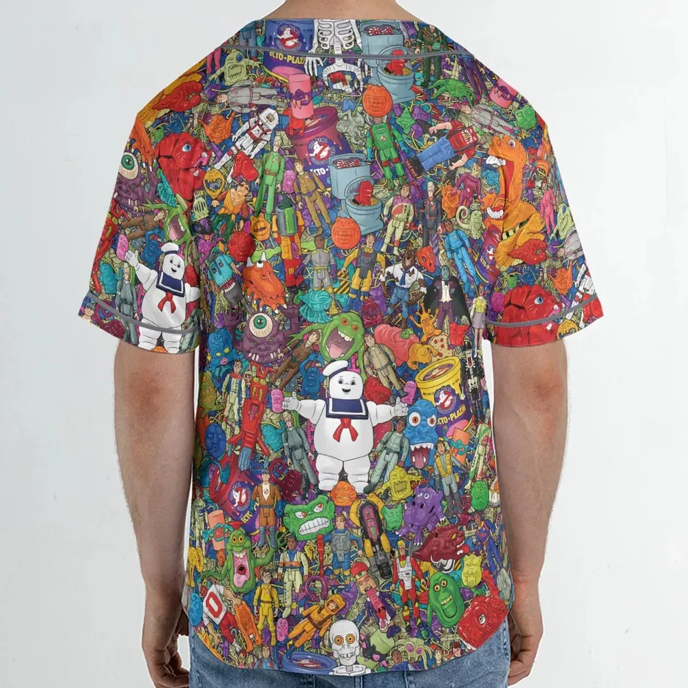 Ghostbusters Toybox Unisex Baseball Jersey - 2