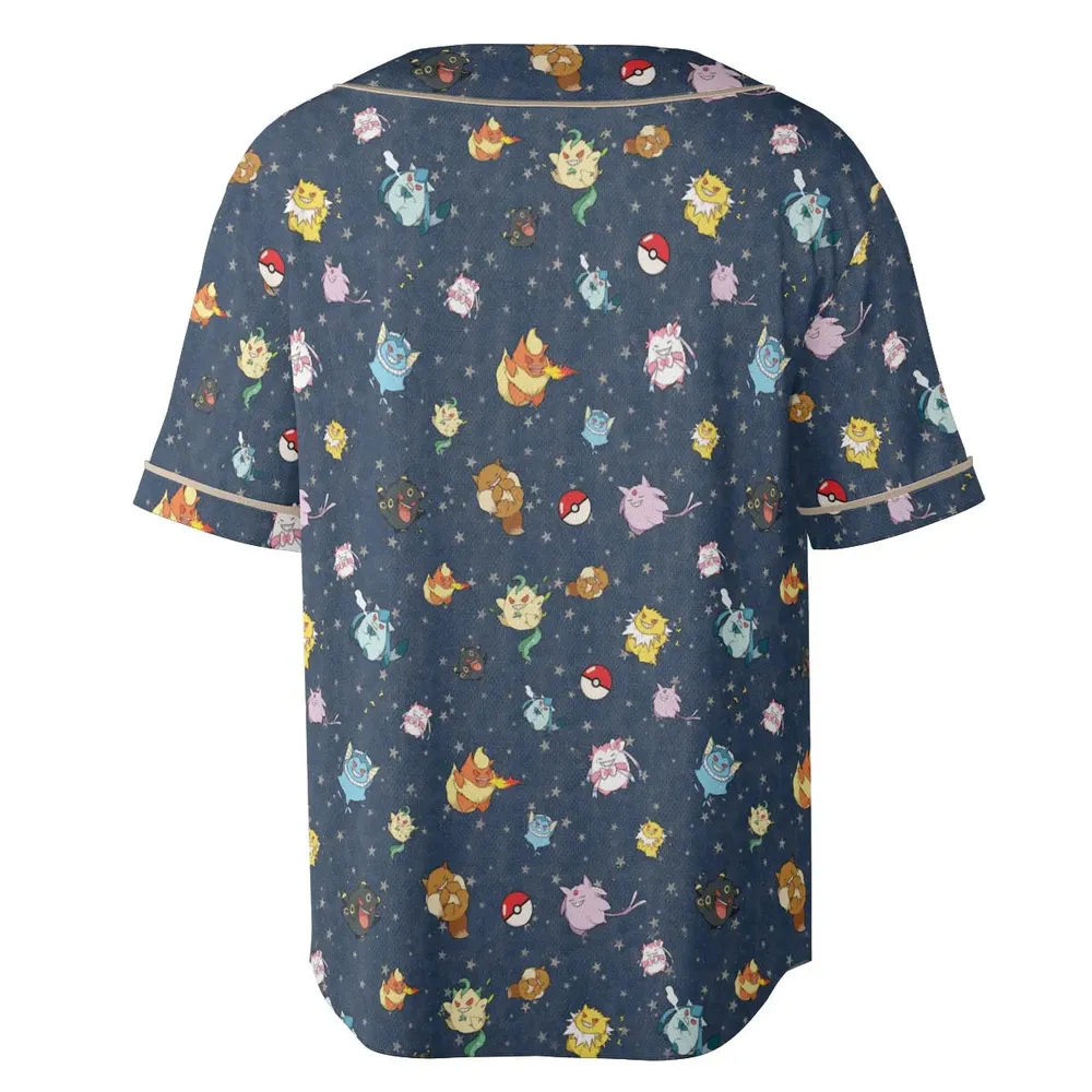 Gengar as Eevee The Eeveelutions Pokemon Unisex Baseball Jersey - 4