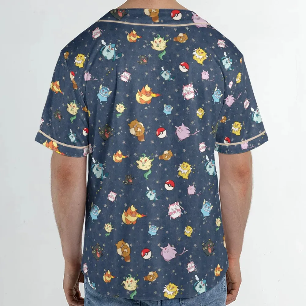 Gengar as Eevee The Eeveelutions Pokemon Unisex Baseball Jersey - 2