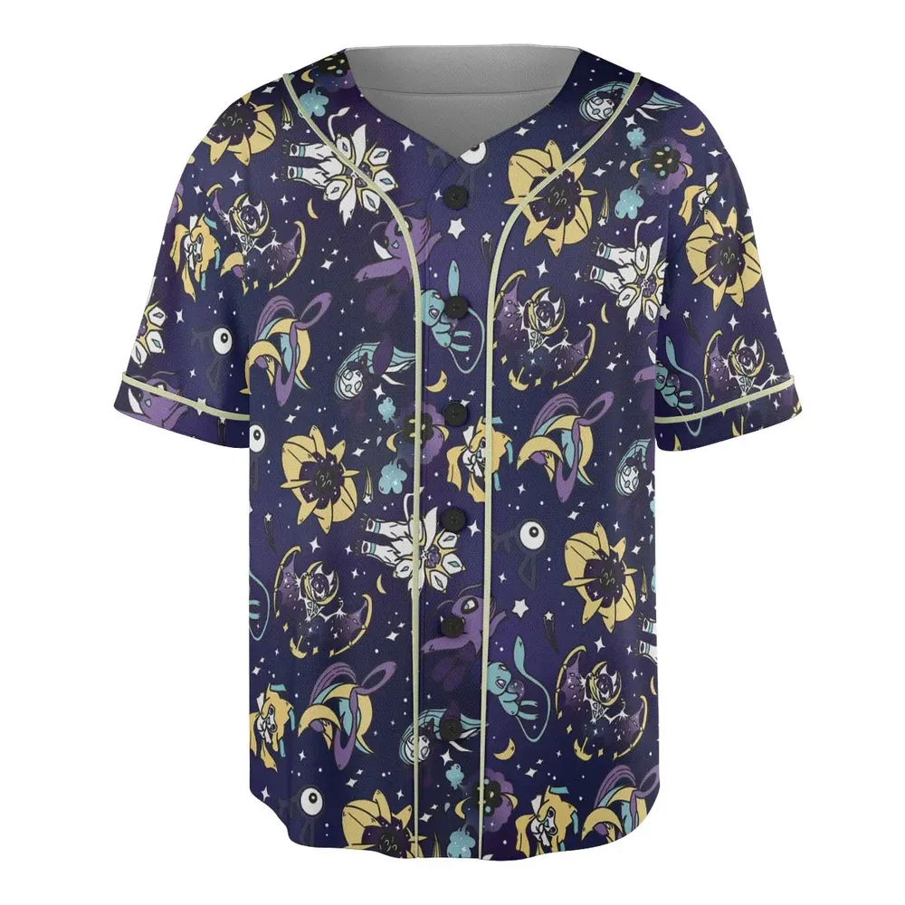 Galaxy Mew Psychic Type Pokemon Unisex Baseball Jersey - 3