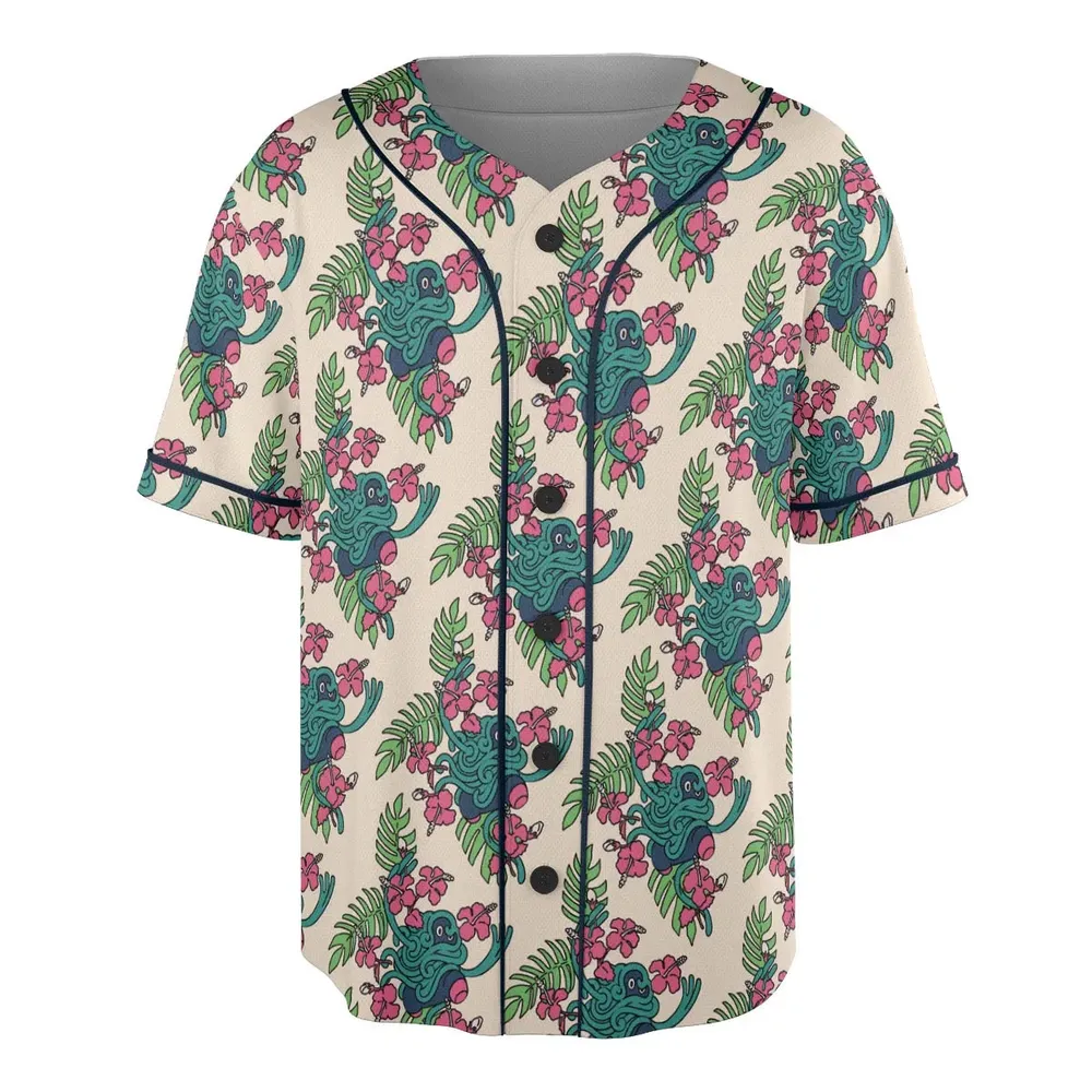Tropical Tangrowth Pokemon Unisex Baseball Jersey - 3