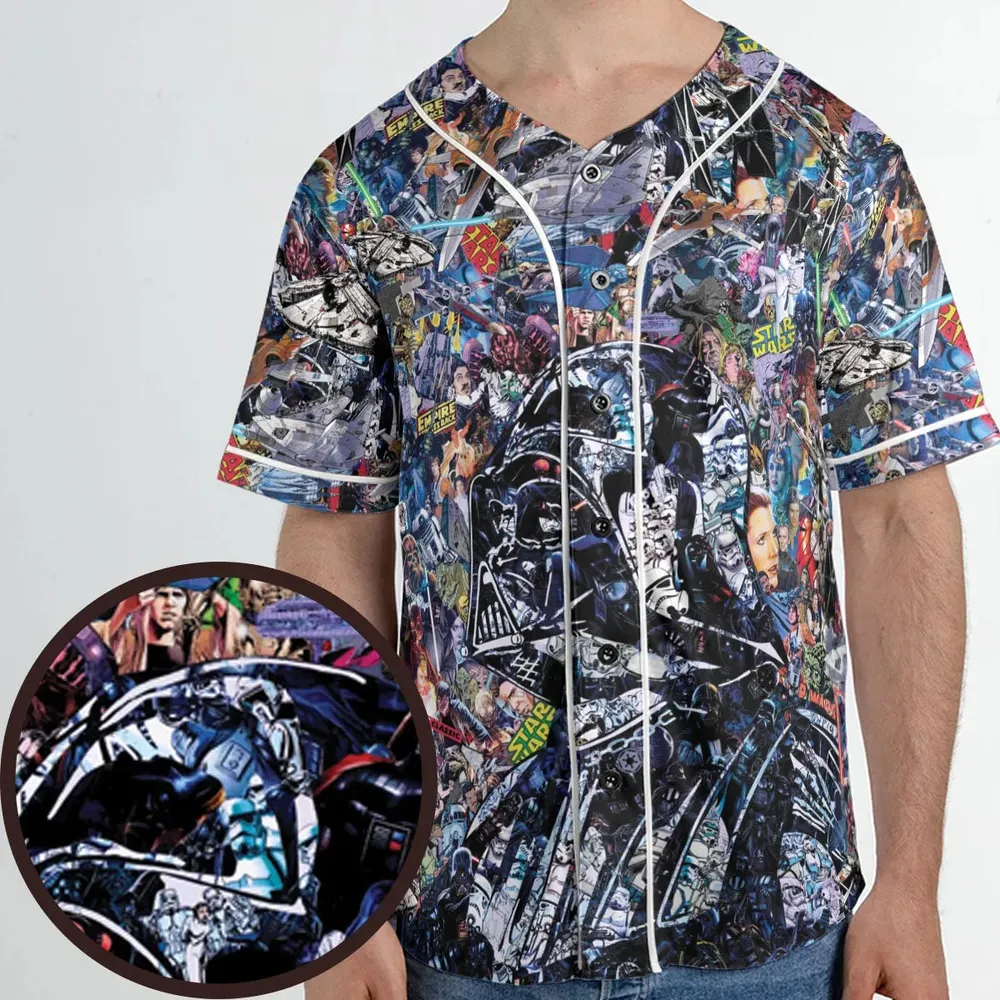 Star Wars Darth Vader All in One Unisex Baseball Jersey - 1