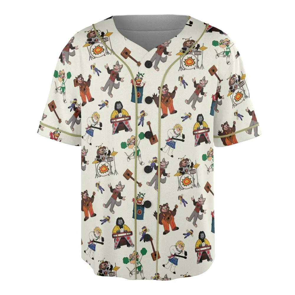 The Rock-afire Explosion Pattern Unisex Baseball Jersey - 3