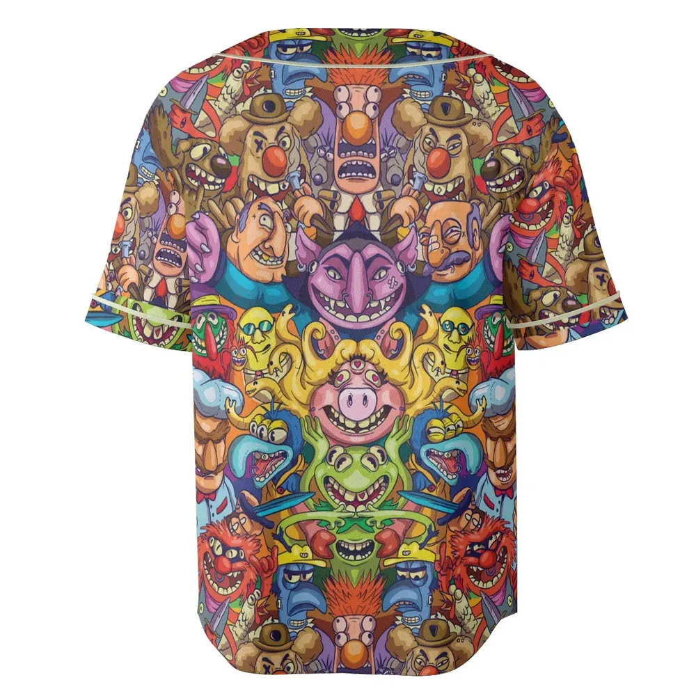 Monster Muppets The Muppets Characters Unisex Baseball Jersey - 4