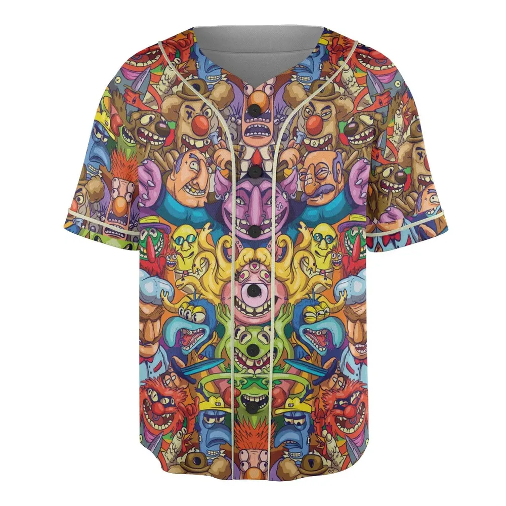 Monster Muppets The Muppets Characters Unisex Baseball Jersey - 3
