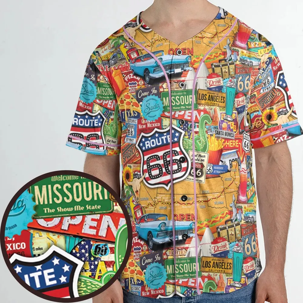 Main State of America Unisex Baseball Jersey - 1