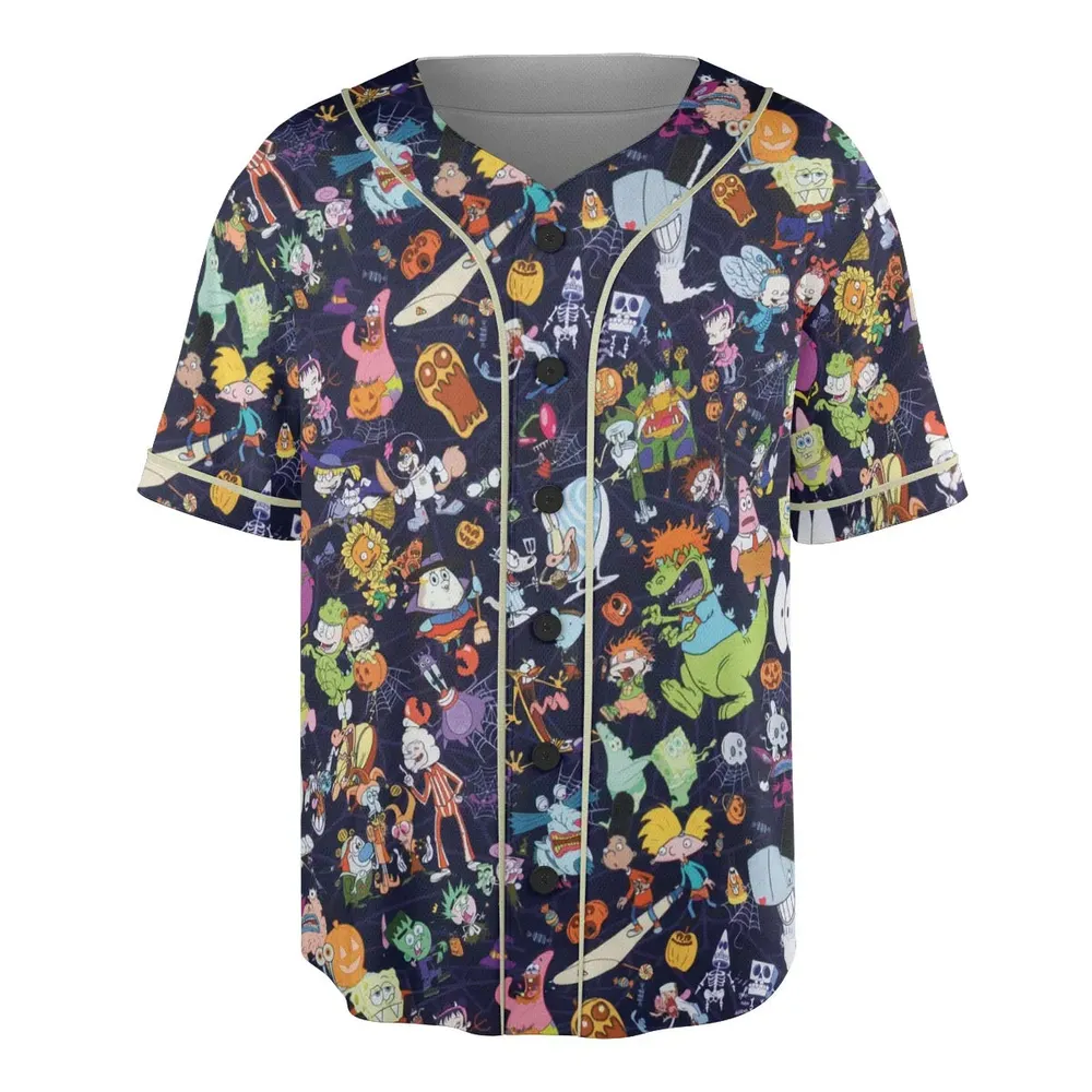 Nickelodeon Halloween Party Unisex Baseball Jersey - 3