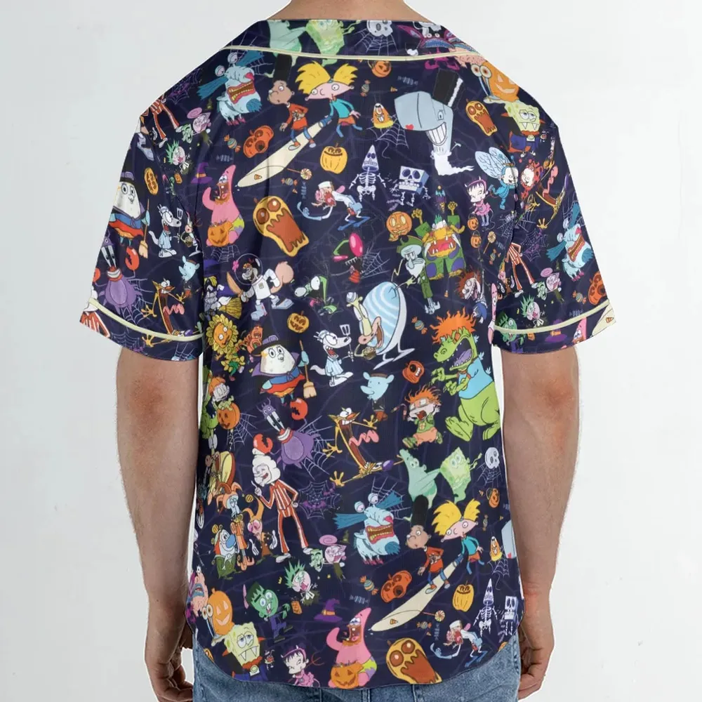 Nickelodeon Halloween Party Unisex Baseball Jersey - 2