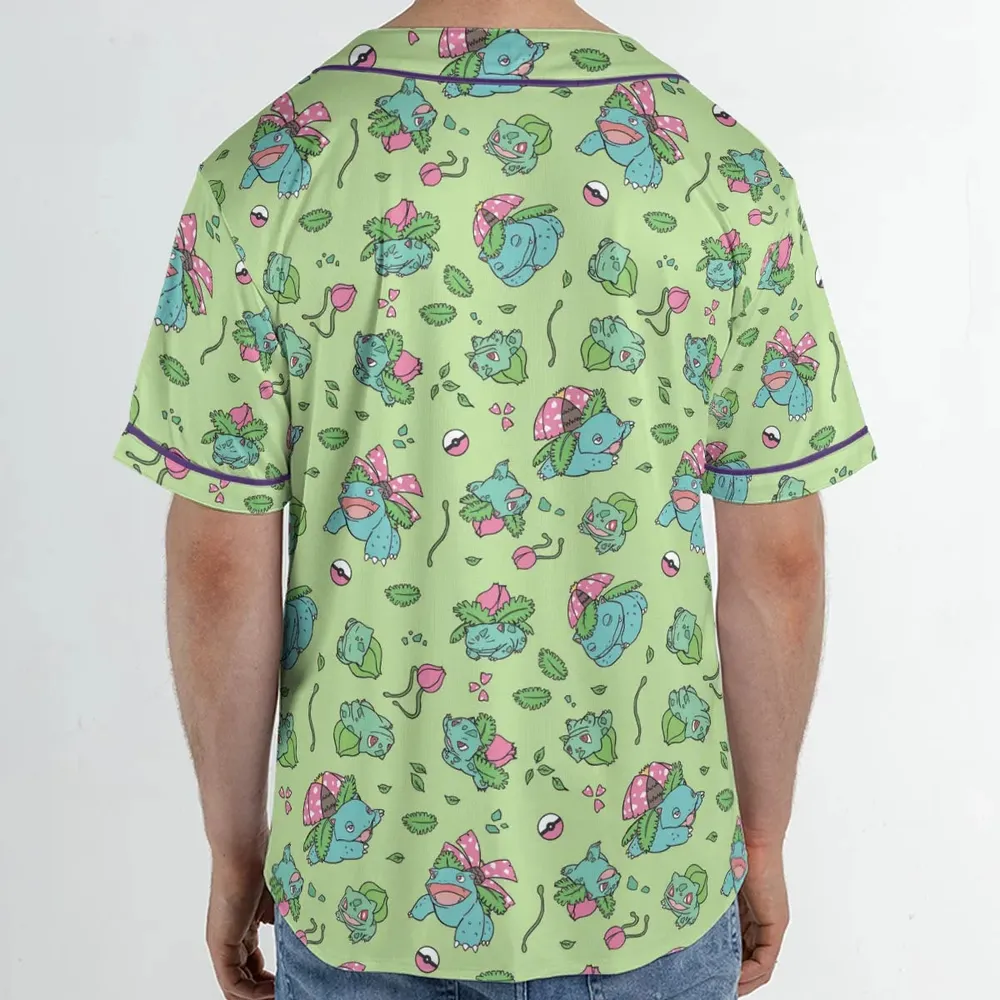 Venusaur Ivysaur and Bulbasaur Pokemon Unisex Baseball Jersey - 2