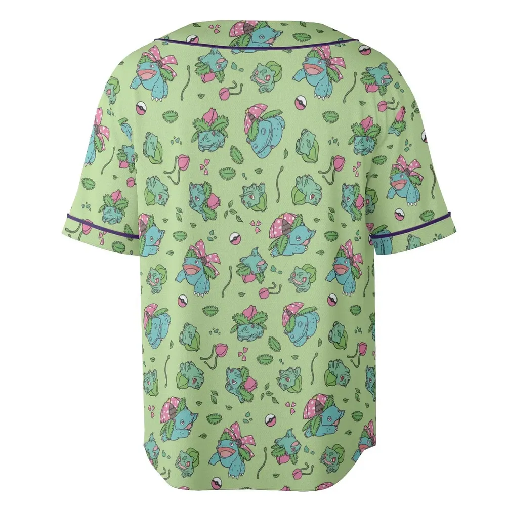 Venusaur Ivysaur and Bulbasaur Pokemon Unisex Baseball Jersey - 4