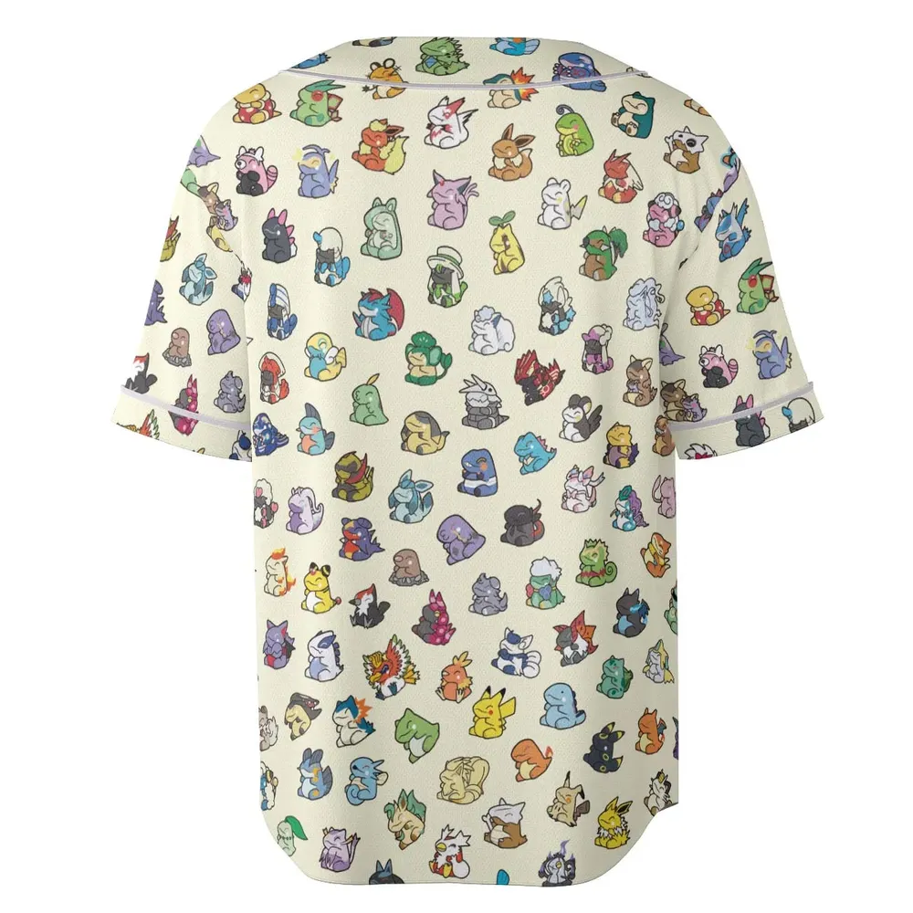 Pokemon In Substitute Style Unisex Baseball Jersey - 4