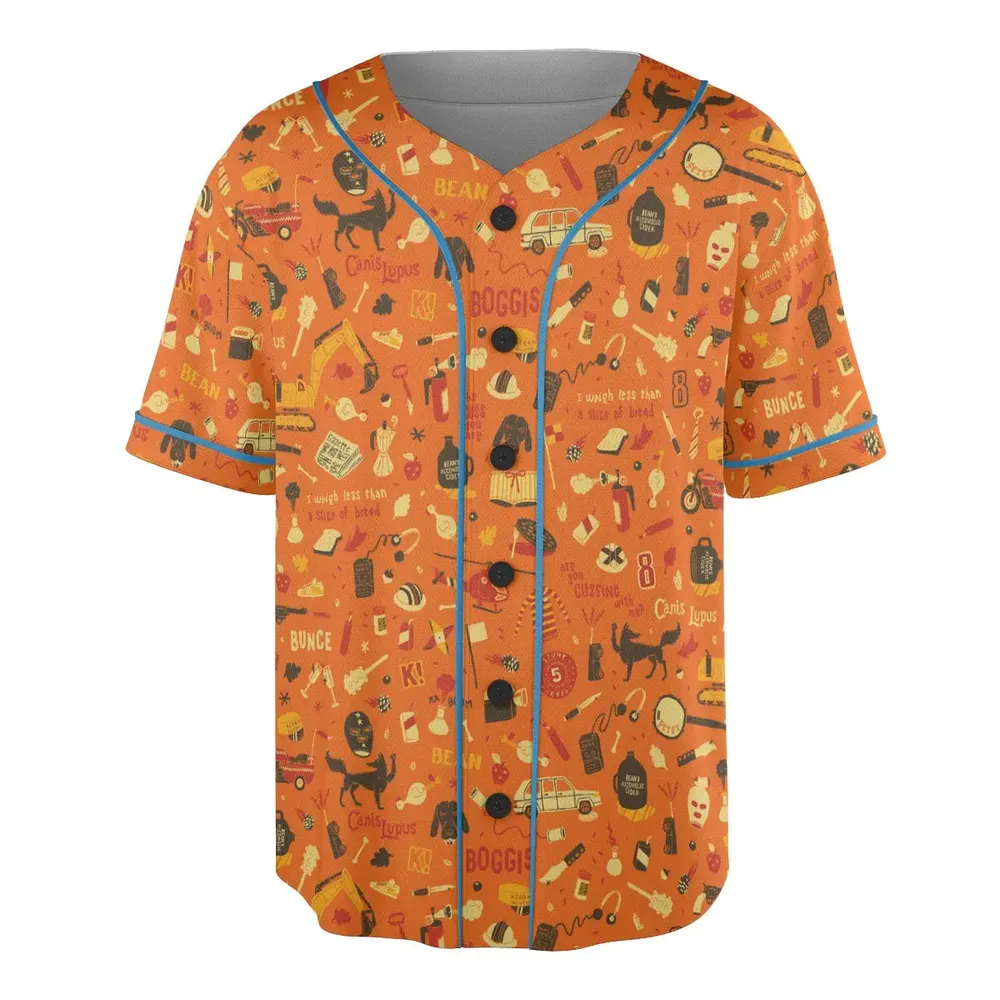 Fantastic Mr. Fox Pattern Unisex Baseball Jersey - 3