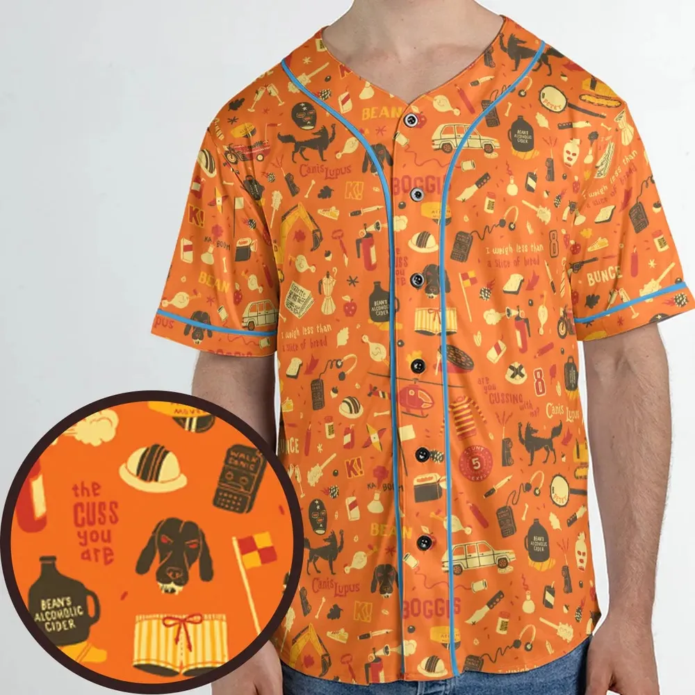 Fantastic Mr. Fox Pattern Unisex Baseball Jersey - 1