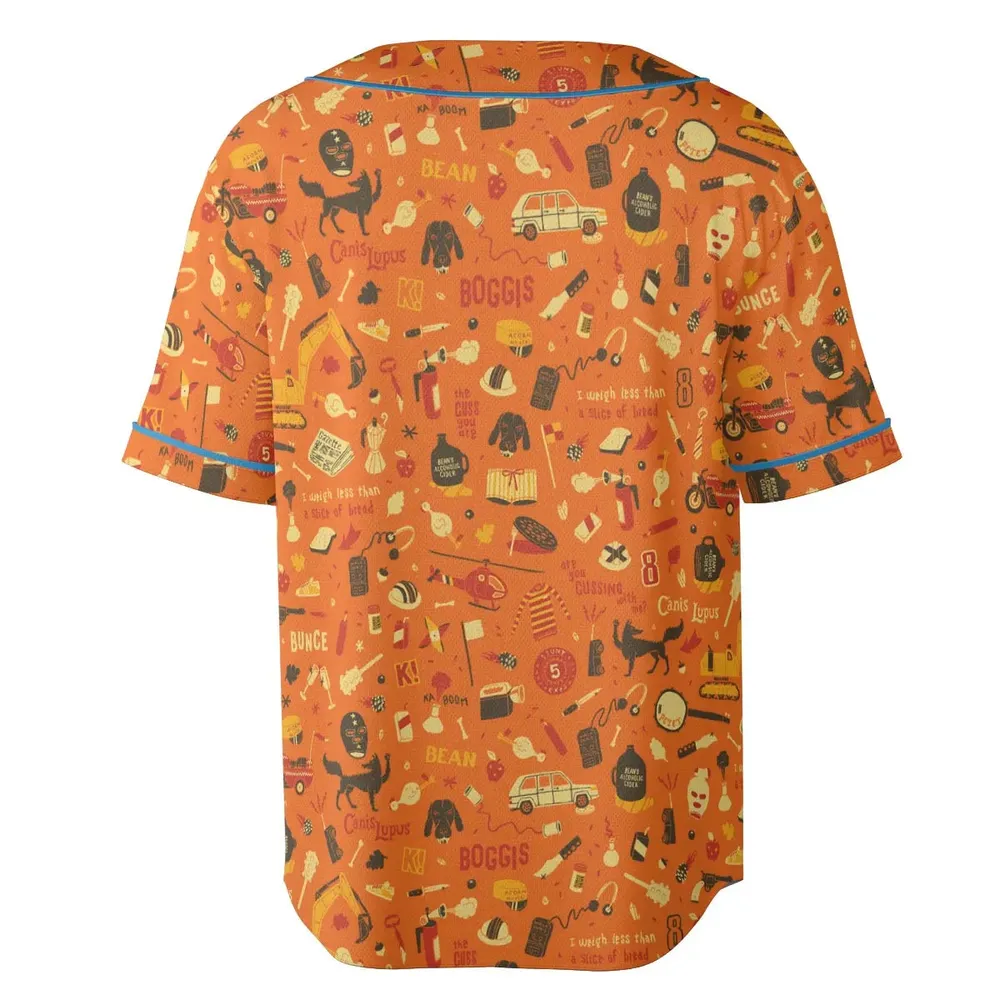 Fantastic Mr. Fox Pattern Unisex Baseball Jersey - 4