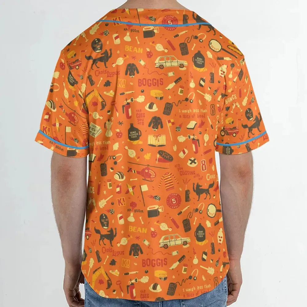 Fantastic Mr. Fox Pattern Unisex Baseball Jersey - 2