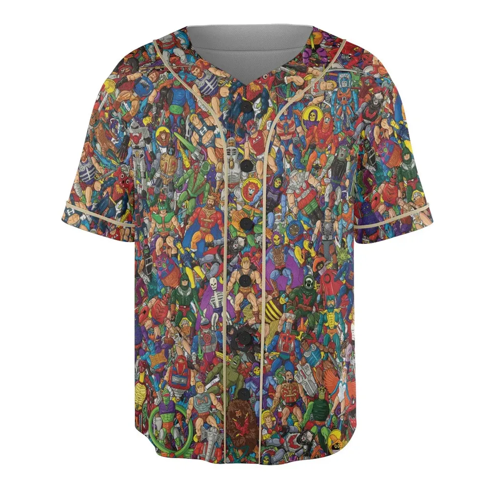MOTU's Characters Figure Pattern He-man and The Masters of The Universe Unisex Baseball Jersey - 3