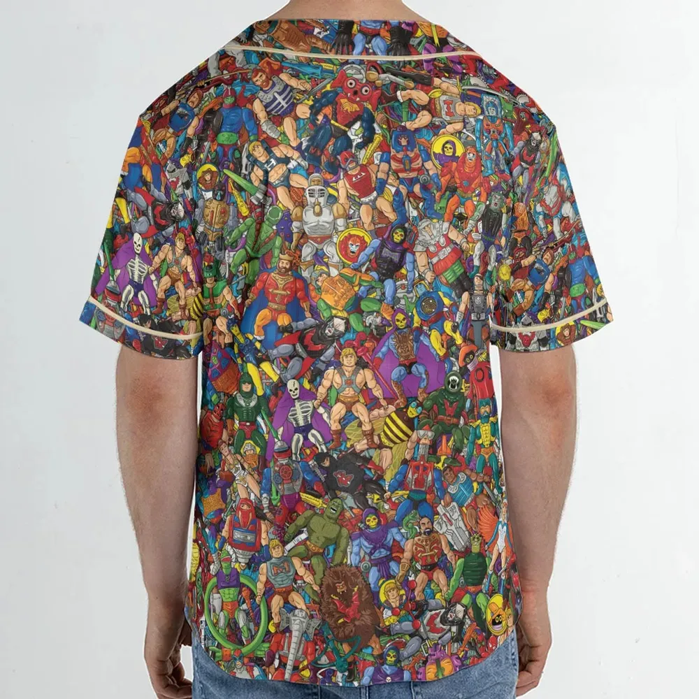 MOTU's Characters Figure Pattern He-man and The Masters of The Universe Unisex Baseball Jersey - 2