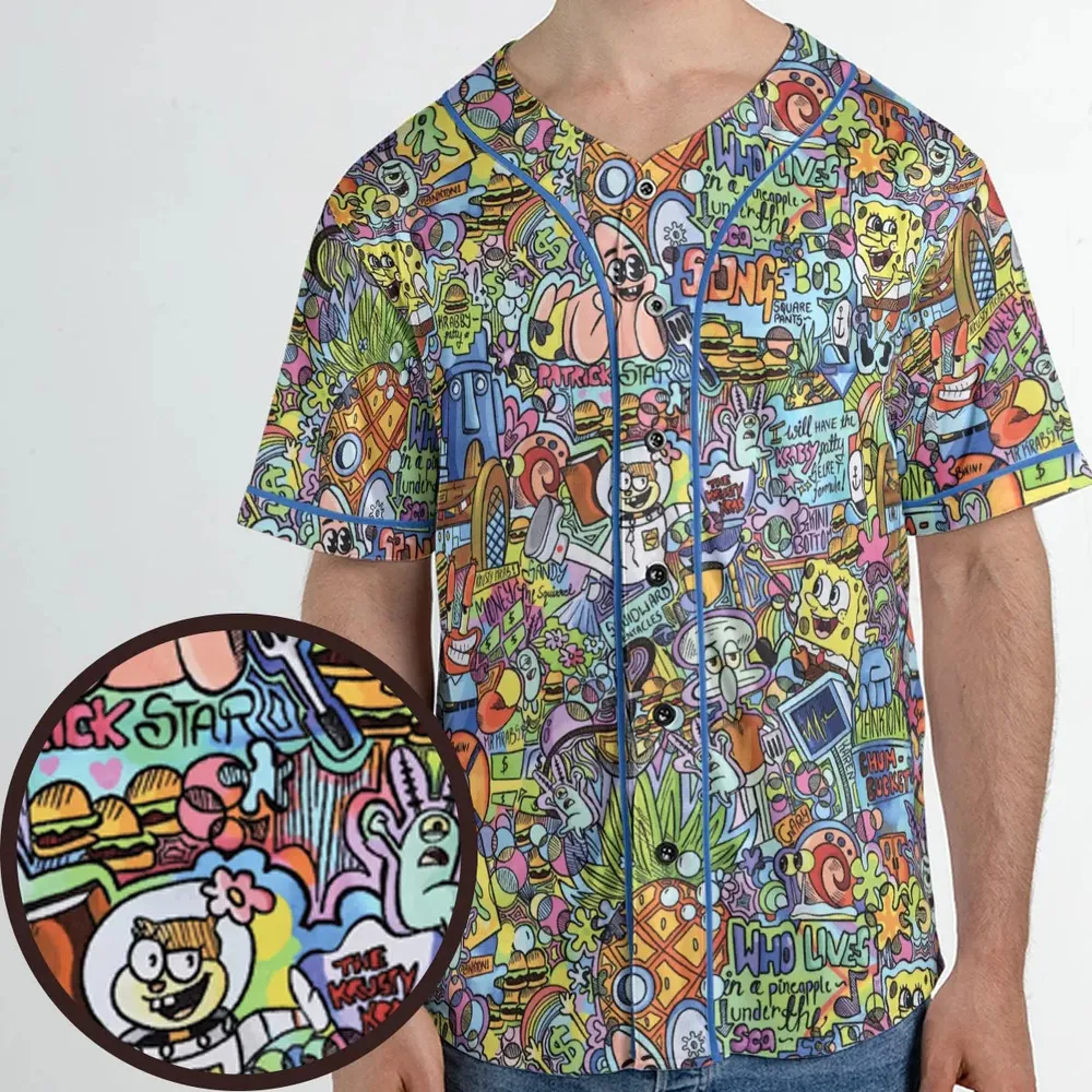 Under The Sea Characters Unisex Baseball Jersey - 1