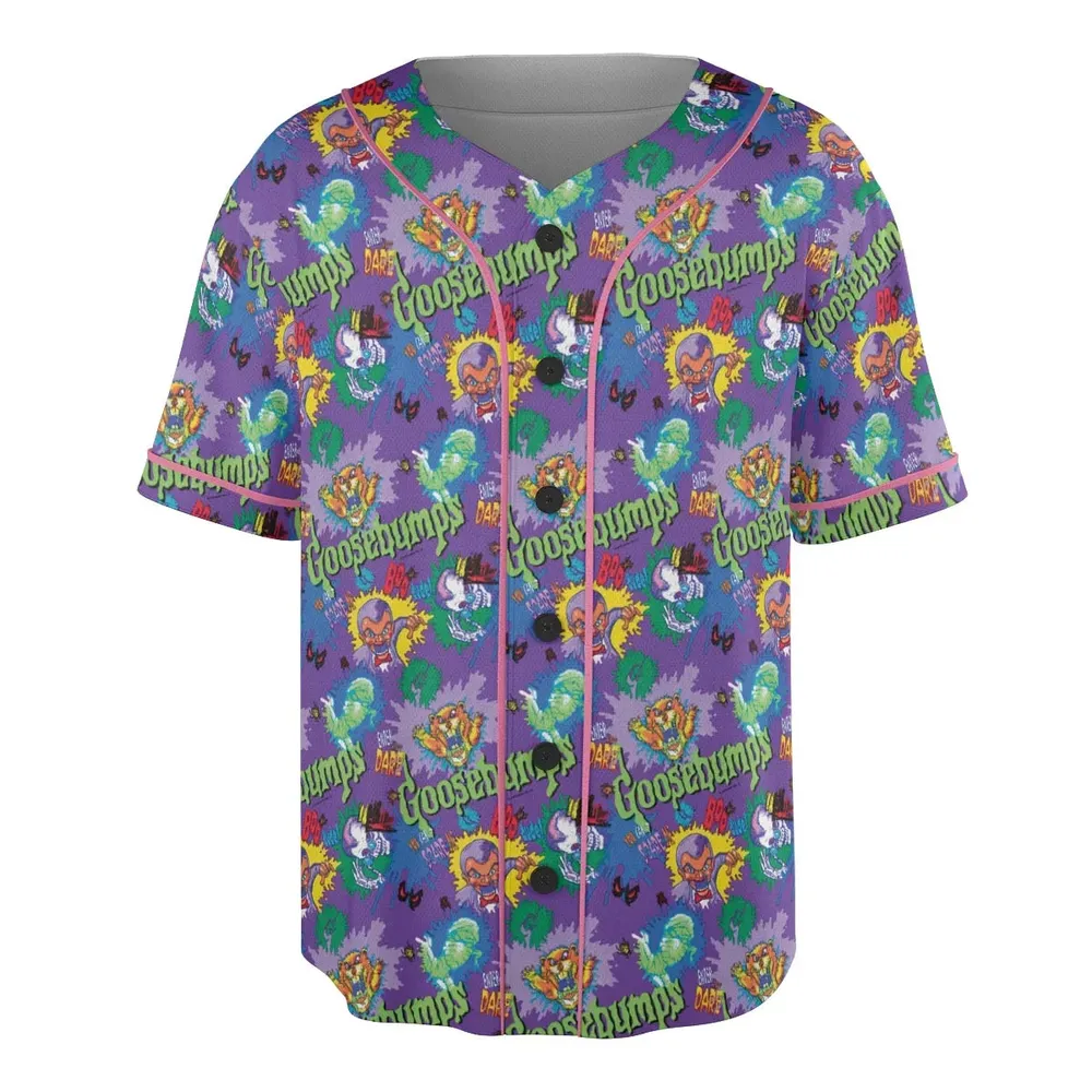 You Can't Scare Me Goosebumps Unisex Baseball Jersey - 3