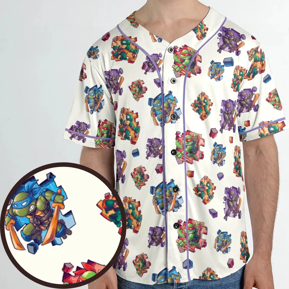 TMNT Break The Wall Unisex Baseball Jersey - 1