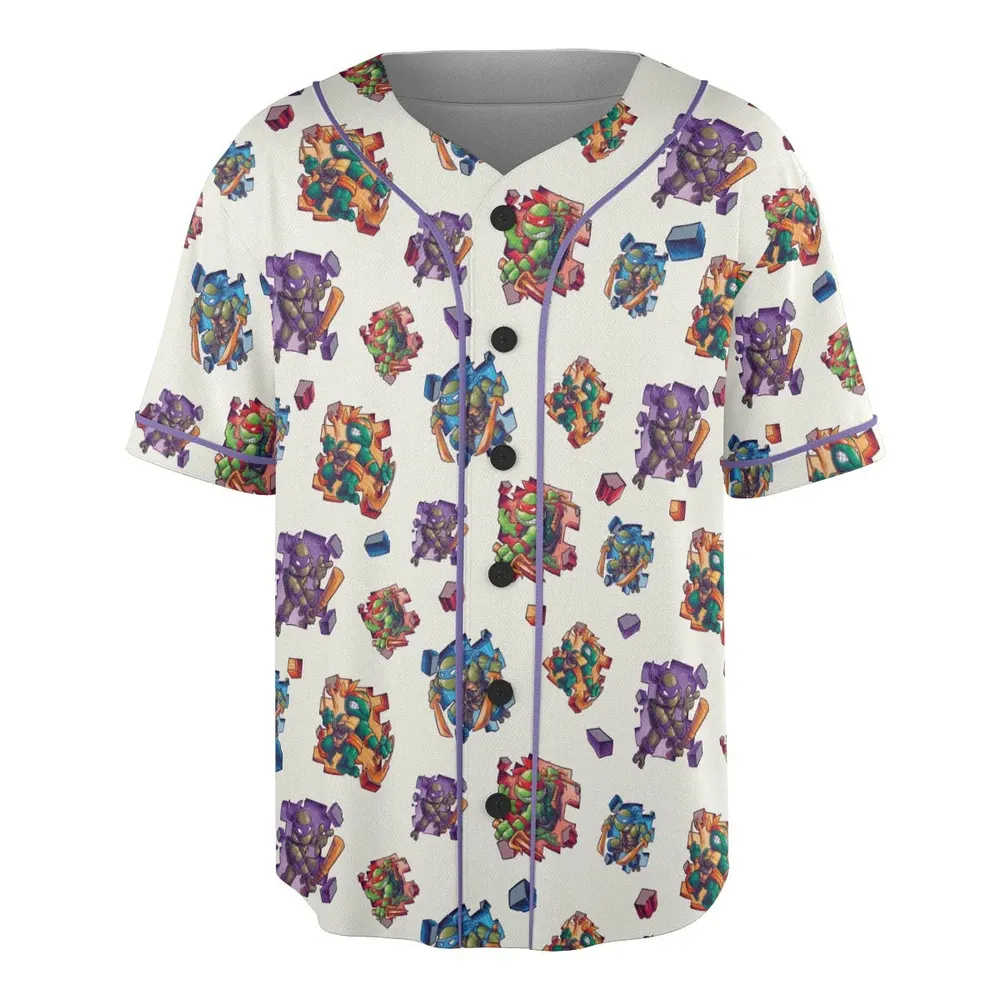 TMNT Break The Wall Unisex Baseball Jersey - 3