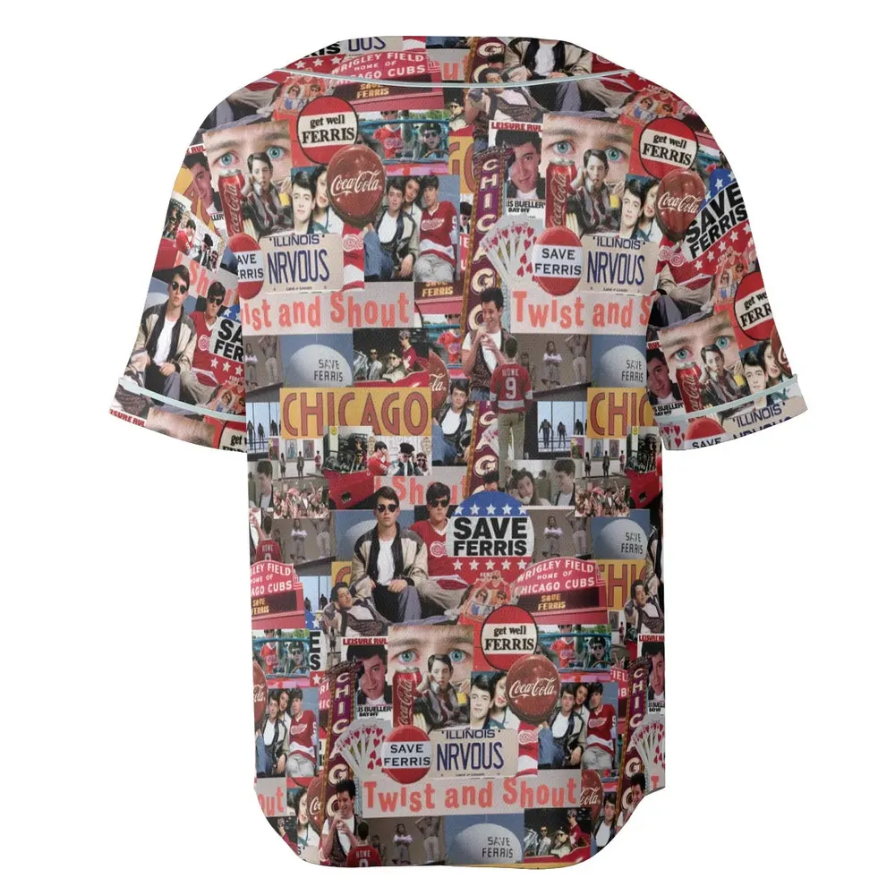 Vintage Aesthetic Ferris Bueller's Day Off Unisex Baseball Jersey - 4