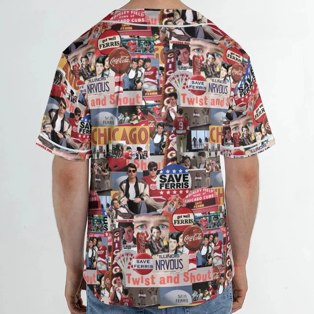 Vintage Aesthetic Ferris Bueller's Day Off Unisex Baseball Jersey - 2