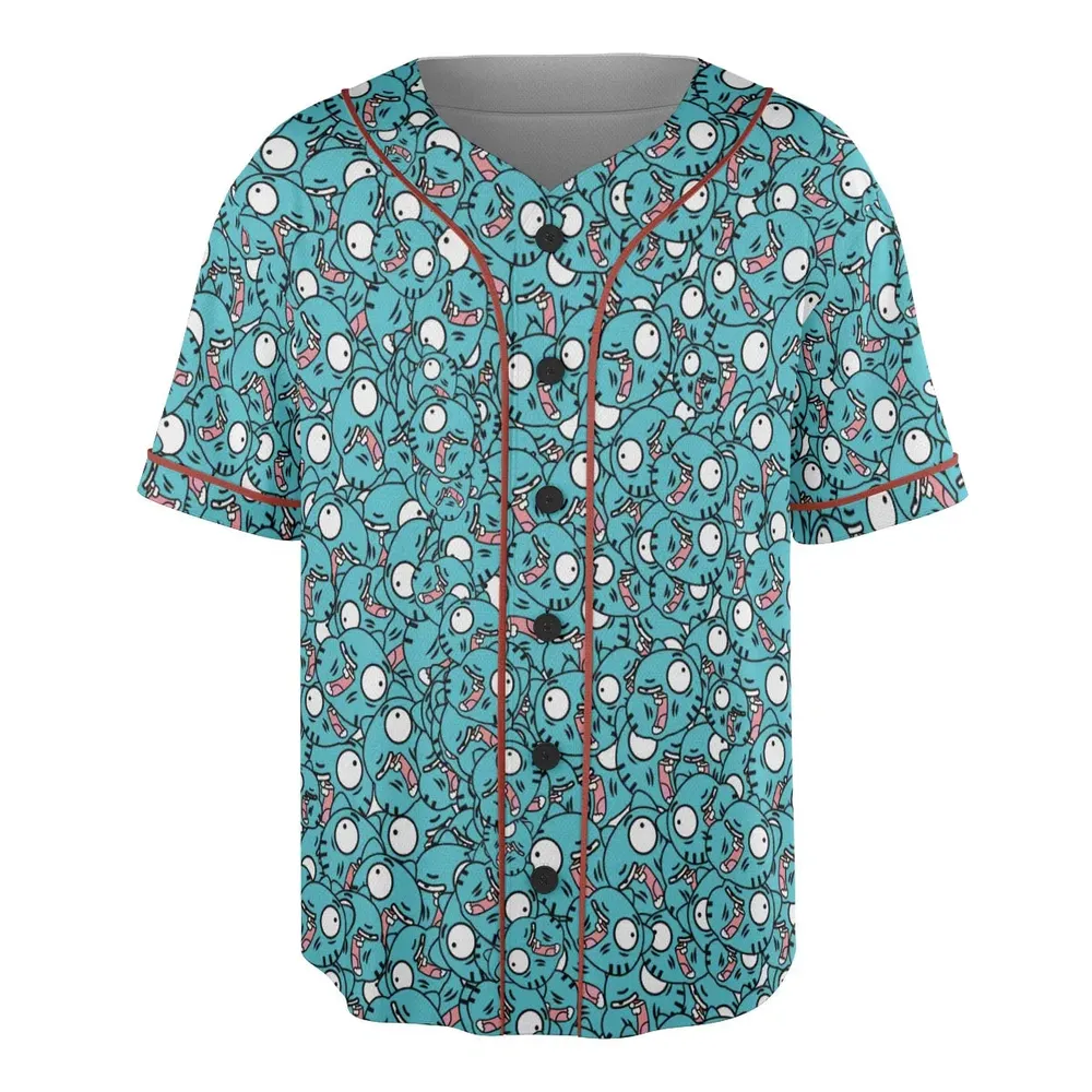 Gumball Watterson Pattern Unisex Baseball Jersey - 3