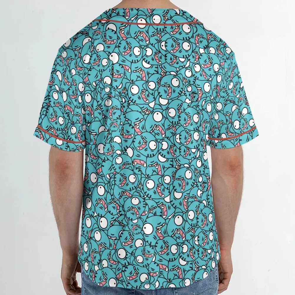 Gumball Watterson Pattern Unisex Baseball Jersey - 2