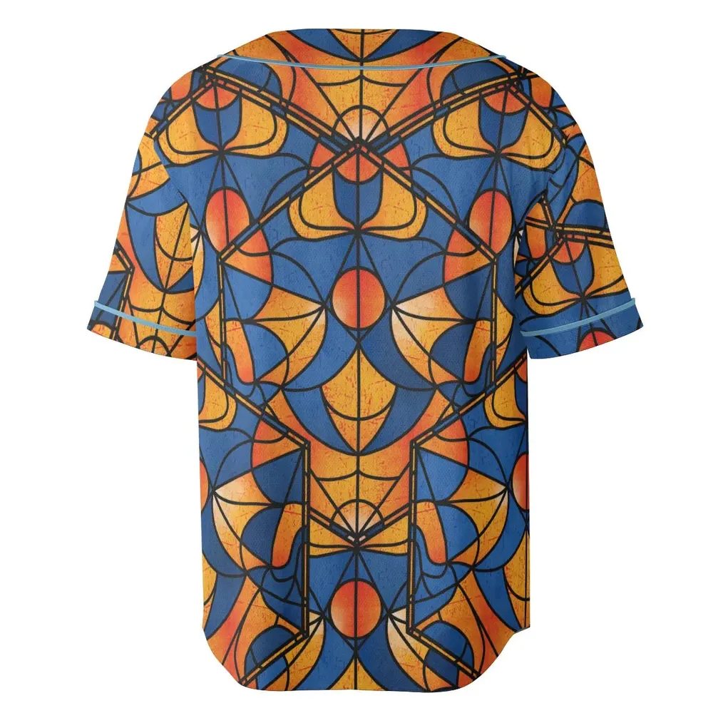 Stained Glass Star Trek Unisex Baseball Jersey - 4