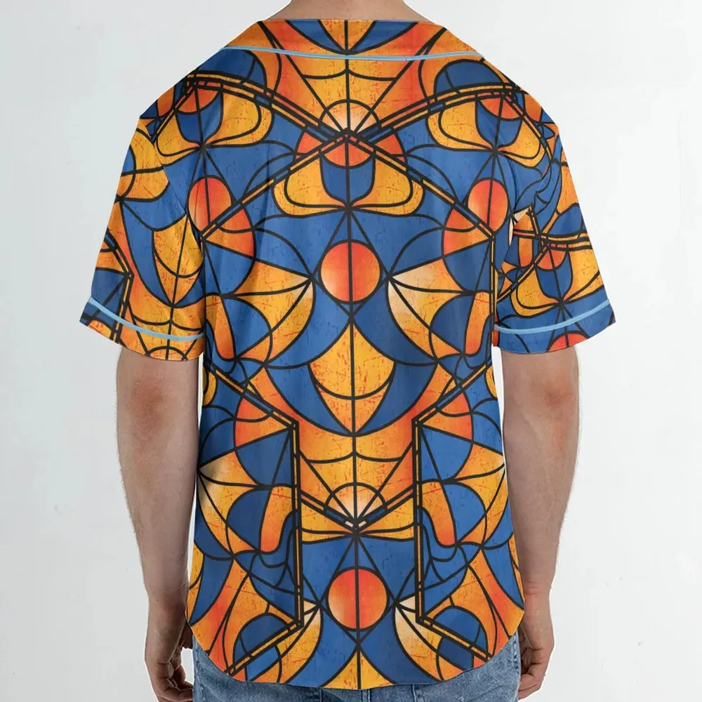 Stained Glass Star Trek Unisex Baseball Jersey - 2