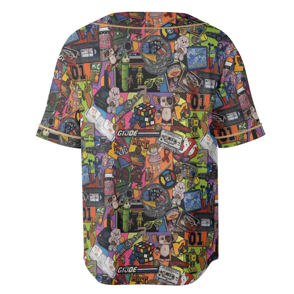 The 1980's. The Decade Of Greed Unisex Baseball Jersey - 4