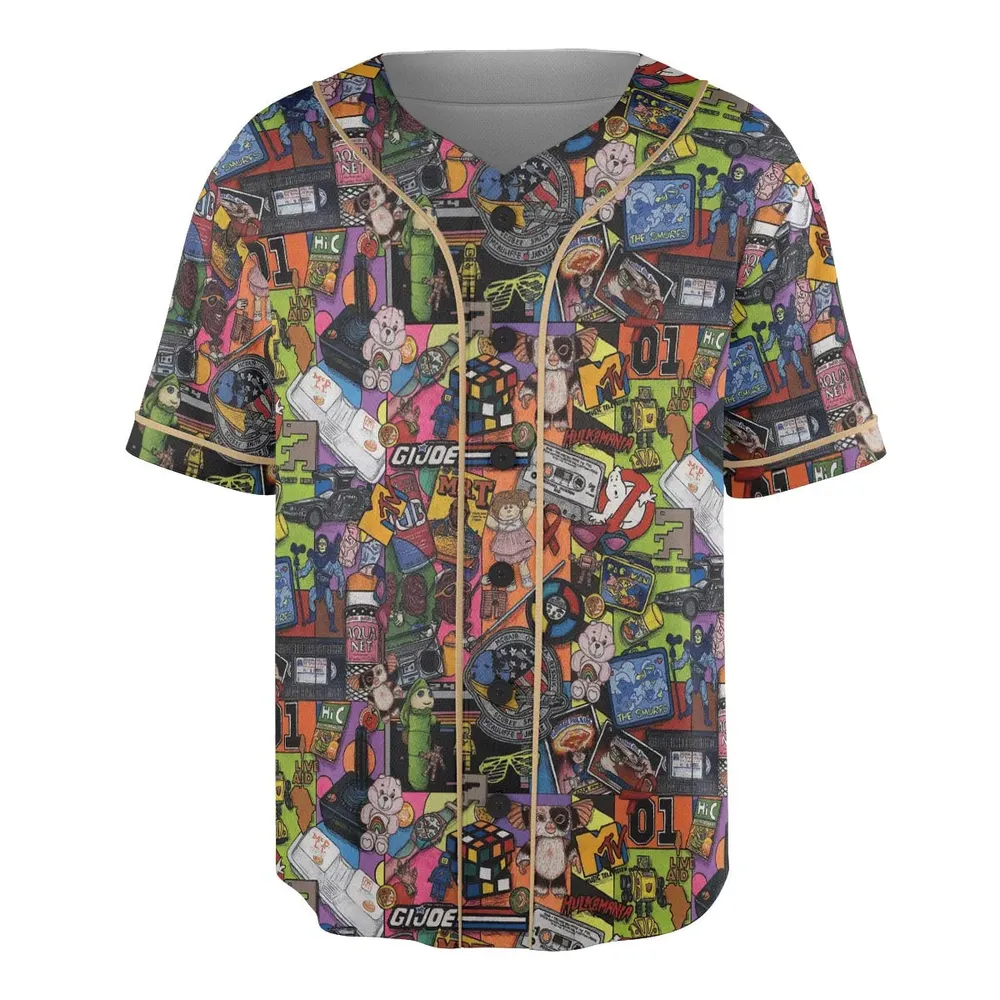 The 1980's. The Decade Of Greed Unisex Baseball Jersey - 3