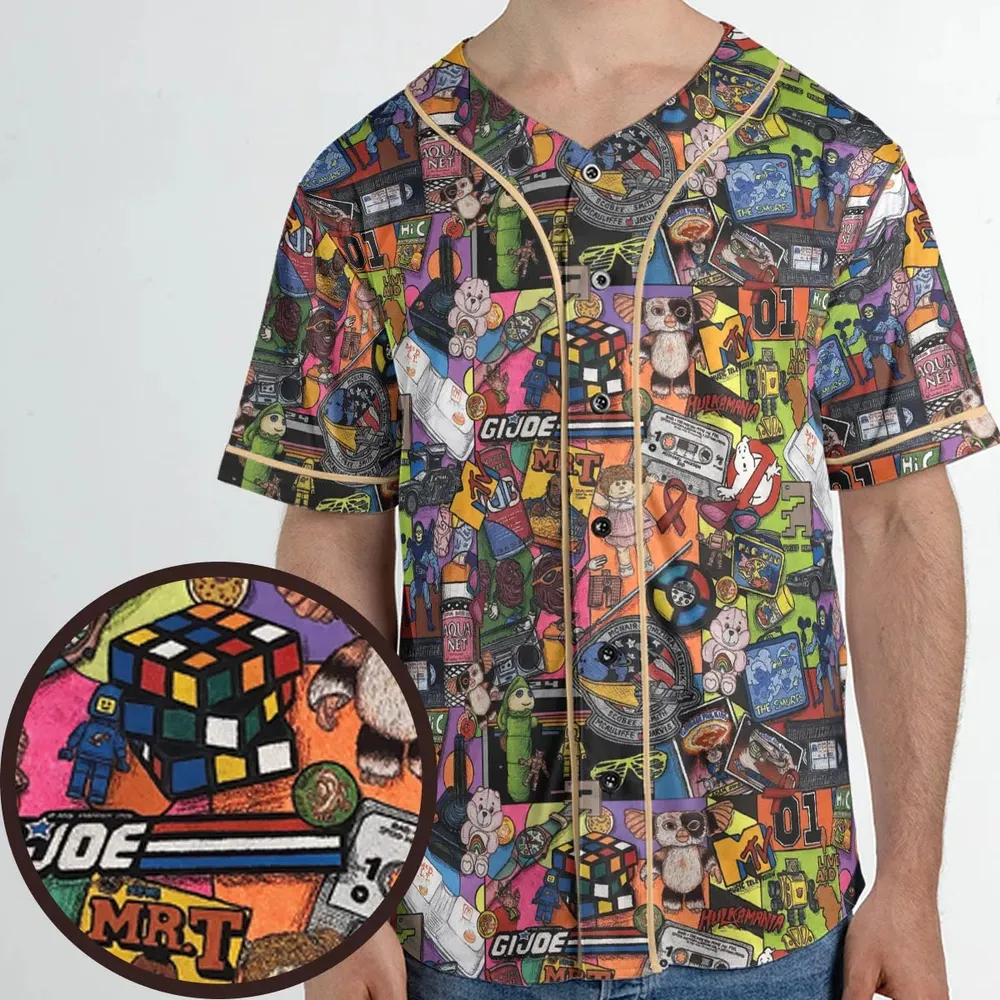 The 1980's. The Decade Of Greed Unisex Baseball Jersey - 1