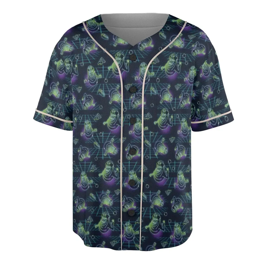 The Real Ghostbusters Slimer Classics Retro Unisex Baseball Jersey - 3