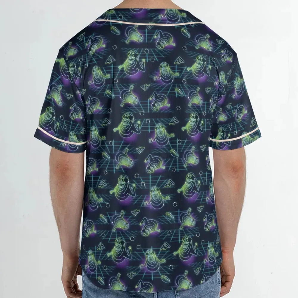 The Real Ghostbusters Slimer Classics Retro Unisex Baseball Jersey - 2
