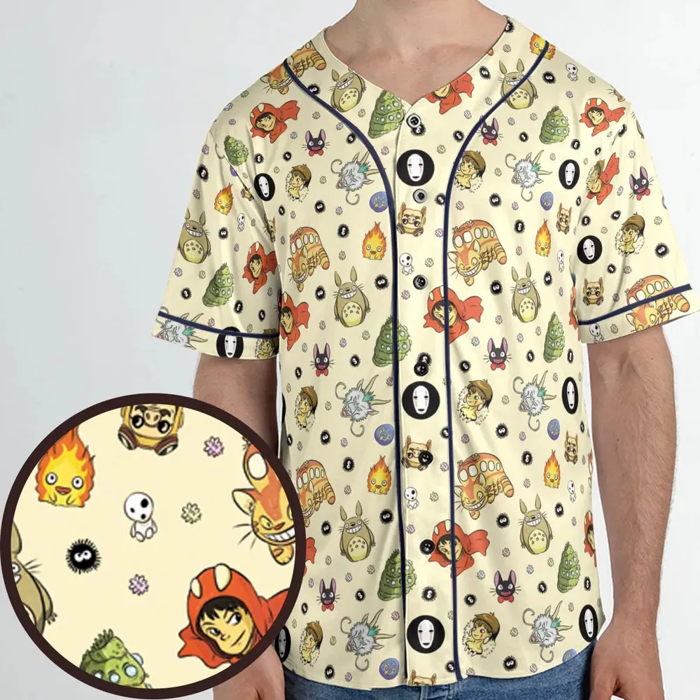 Ghiblipalooza Ghibli Themed Unisex Baseball Jersey - 1