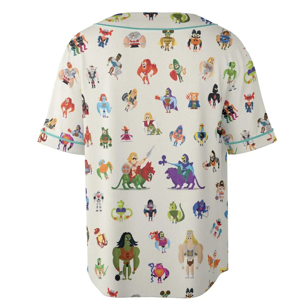 He-Man & Masters Of The Universe Characters Pattern Unisex Baseball Jersey - 4