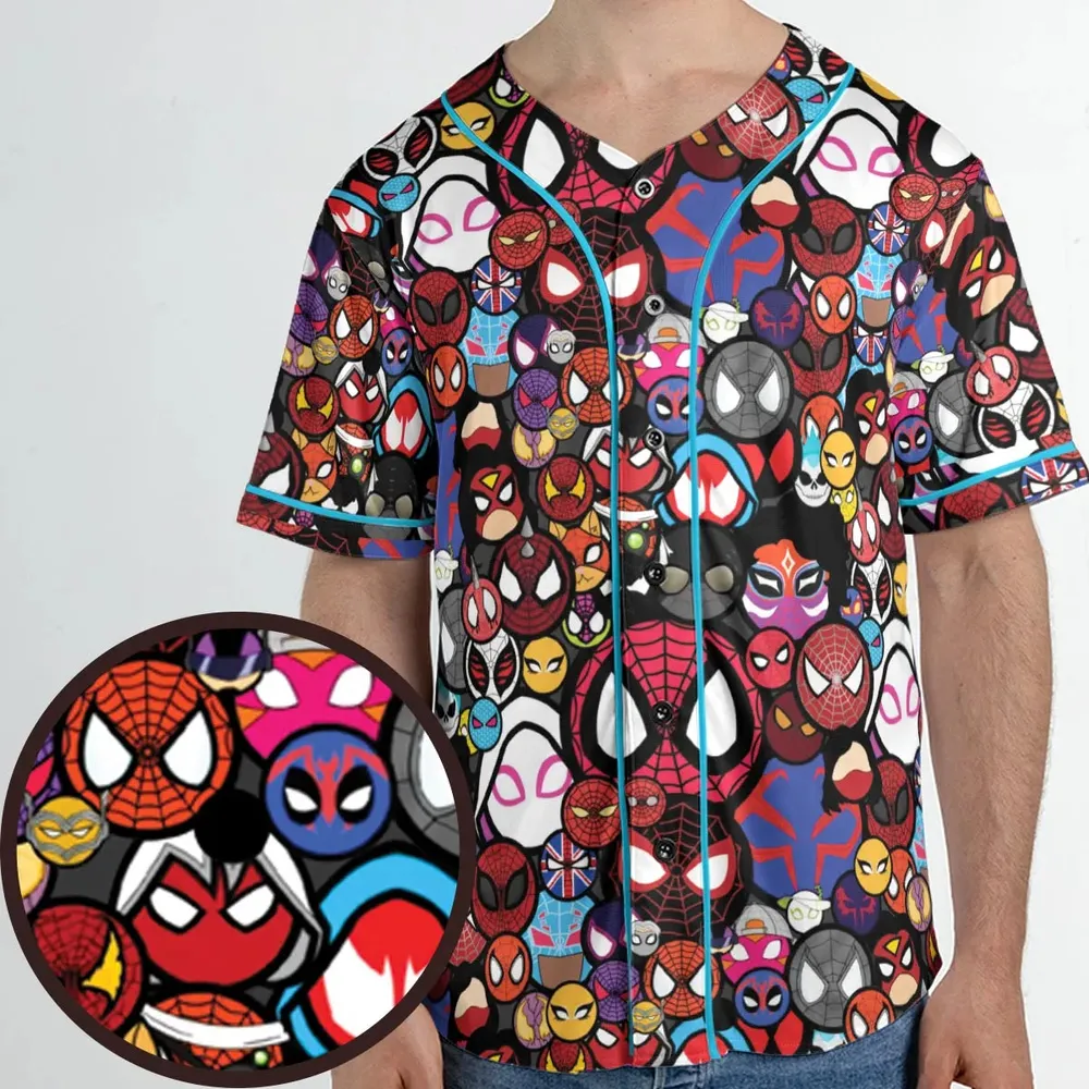 Spide-Mania Spider-Verse Unisex Baseball Jersey - 1