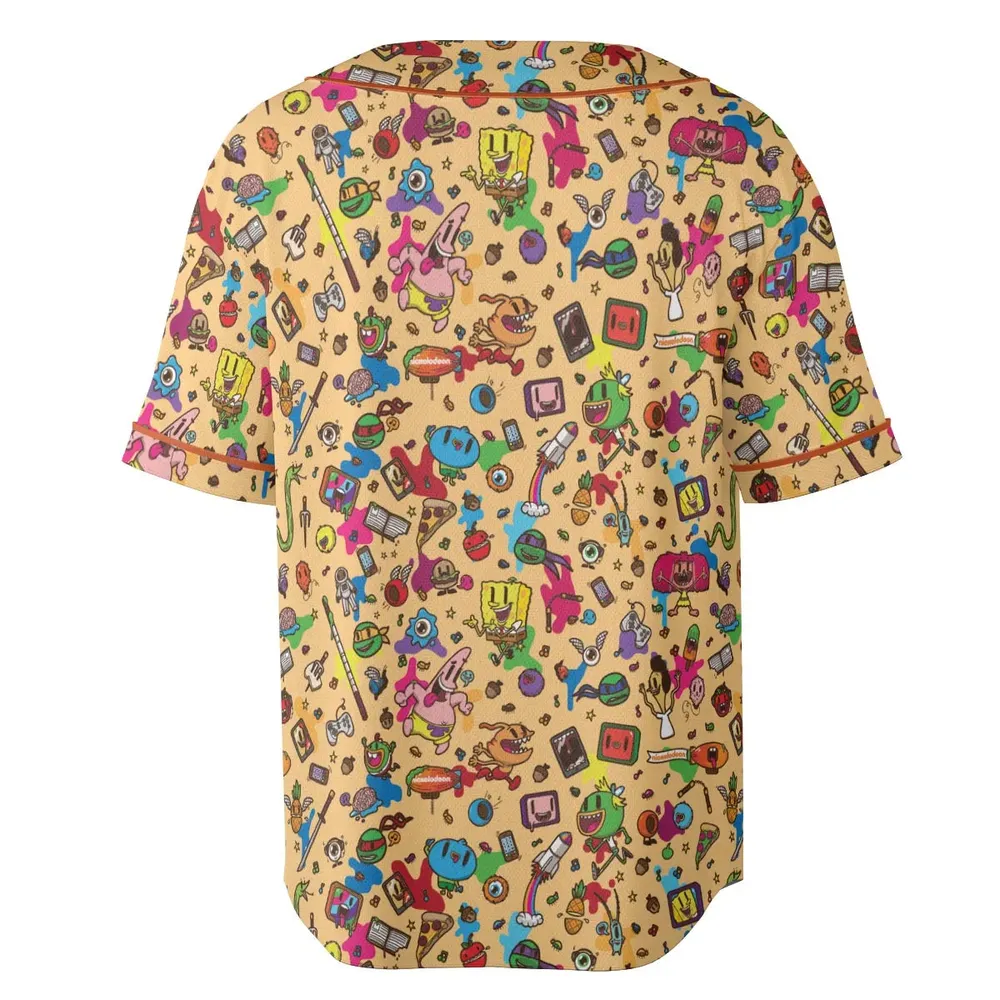 Spongebob Doodle Unisex Baseball Jersey - 4