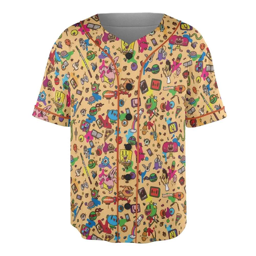 Spongebob Doodle Unisex Baseball Jersey - 3