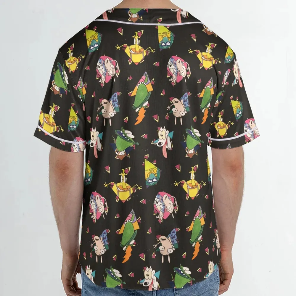 Rocko's Modern Life Pattern Unisex Baseball Jersey - 2