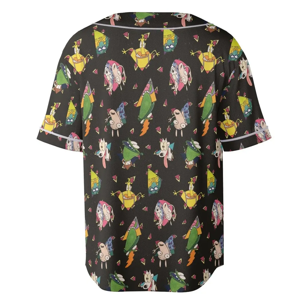 Rocko's Modern Life Pattern Unisex Baseball Jersey - 4