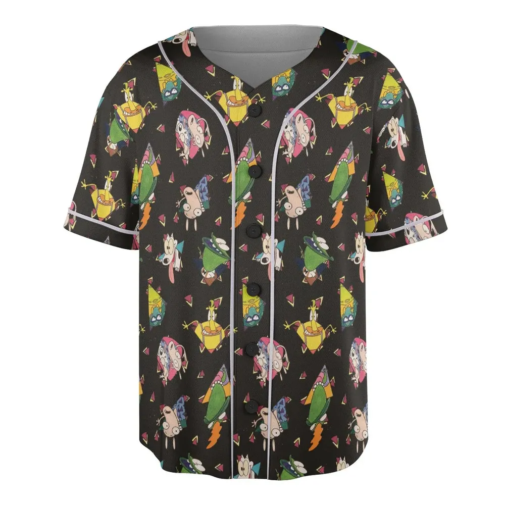 Rocko's Modern Life Pattern Unisex Baseball Jersey - 3
