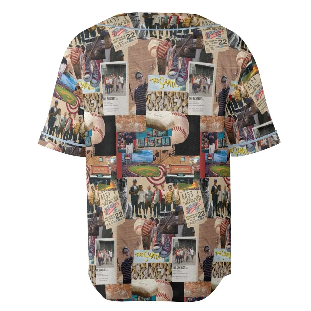 Memorable Baseball Movie Scenes Collage The Sandlot Unisex Baseball Jersey - 4